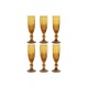 Set of cups Home ESPRIT Amber Crystal 150 ml (6 Units)