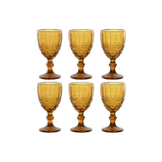 Set de Copas Home ESPRIT Ambar Cristal 325 ml (6 Unidades)