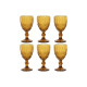 Set of cups Home ESPRIT Amber Crystal 325 ml (6 Units)