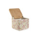Salero con Tapa Home ESPRIT Blanco Rosa Lila Bambú 750 ml 14 x 12,5 x 12 cm (2 Unidades)