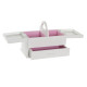 Jewelry box DKD Home Decor 16 x 17 x 28 cm White Light Pink MDF Wood