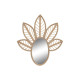 Espejo de pared DKD Home Decor Marrón Natural Tropical Hoja de planta 60 x 2 x 67 cm