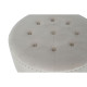 Banqueta DKD Home Decor Beige Plateado Poliéster Madera MDF 80 x 80 x 43 cm