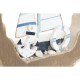 Figura Decorativa Home ESPRIT Azul Blanco Rojo Natural 20 x 2,5 x 20 cm (2 Unidades)