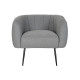 Armchair DKD Home Decor Black Grey Foam Wood Metal 81 x 75 x 73 cm
