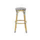 Stool Home ESPRIT Bicoloured Metal synthetic rattan 39,5 x 39,5 x 74,5 cm