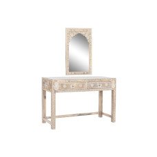 Consola DKD Home Decor Natural Madera de mango Espejo 117 x 40 x 76 cm