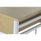 Conjunto de Mesa con 2 Sillas DKD Home Decor Metal Madera MDF 80 x 50 x 84 cm