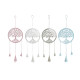 Decoración Colgante DKD Home Decor Árbol Blanco Beige Gris Rosa 15 x 3 x 44 cm (4 Unidades)