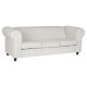 Sofá DKD Home Decor Blanco Marrón Crema Madera 209 x 84 x 76 cm