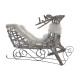 Adorno Navideño DKD Home Decor Reno y trineo Blanco Mimbre Reno 75 x 20 x 53 cm