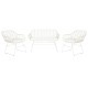 Conjunto de Sofá y Mesa DKD Home Decor Metal ratán sintético 124 x 74 x 84 cm