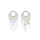 Hanging decoration Home ESPRIT Blue White Brown Boho Macrame (2 Units) (12 Units)