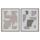 Canvas Home ESPRIT Beige Grey Abstract Modern 40 x 3 x 50 cm (2 Units)