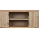 TV furniture Home ESPRIT Black Natural Fir MDF Wood 130 x 24 x 51 cm