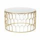 Centre Table DKD Home Decor Glamour White Multicolour Golden Marble Iron 87 x 87 x 51,5 cm