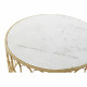 Centre Table DKD Home Decor Glamour White Multicolour Golden Marble Iron 87 x 87 x 51,5 cm