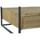Mesa de Centro DKD Home Decor Metal Cristal Abeto (120 x 60 x 40 cm)