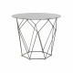 Mesa auxiliar DKD Home Decor Negro Metal Cristal Dorado (70 x 70 x 60 cm)