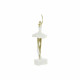 Figura Decorativa DKD Home Decor 13,5 x 12,5 x 40 cm Dorado Blanco Resina Bailarina Ballet