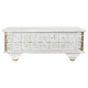 Side table DKD Home Decor MB-182010 White Golden Metal Mango wood 115 x 60 x 45 cm