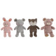 Fluffy toy Home ESPRIT Brown Grey Pink Polyester Animal 28 x 22 x 32 cm (4 Units)