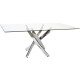 Dining Table DKD Home Decor Transparent Metal Crystal 150 x 90 x 75 cm