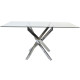 Dining Table DKD Home Decor Transparent Metal Crystal 150 x 90 x 75 cm