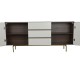 Aparador Home ESPRIT Blanco Marrón Dorado Madera Madera MDF 183 X 41,5 X 80 cm