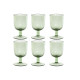 Set de Copas Home ESPRIT Verde Cristal 300 ml 8 x 8 x 14 cm (6 Unidades)