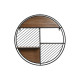 Estantería Home ESPRIT Negro Natural Metal Madera MDF 60 x 12 x 60 cm De pared