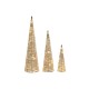 Christmas bauble DKD Home Decor White Golden Natural 20 x 20 x 80 cm (3 Pieces)