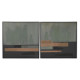 Painting Home ESPRIT Black Green Modern Urban 100 x 4 x 100 cm (2 Units)