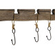 Perchero de Pared Home ESPRIT Natural Metal Madera de Paulonia 99 x 3 x 31 cm