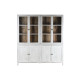 Vitrina Home ESPRIT Blanco Cristal Madera de mango 200 x 45 x 230 cm