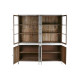 Vitrina Home ESPRIT Blanco Cristal Madera de mango 200 x 45 x 230 cm