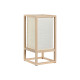 Lámpara de mesa Home ESPRIT Blanco Marrón Natural Pino 220 V 12 x 12 x 25 cm