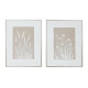 Canvas Home ESPRIT White Beige Flowers Scandinavian 62 x 4,5 x 82 cm (2 Units)