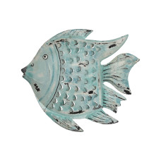 Decoración de Pared Home ESPRIT Pez Mediterráneo 37 x 7 x 33 cm