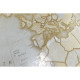 Globo Terraqueo Home ESPRIT Blanco Dorado PVC Mármol 27 x 25 x 40 cm