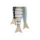 Decoración Colgante Home ESPRIT Azul Rojo Multicolor Peces 5 x 2 x 20 cm (2 Unidades)