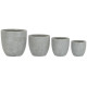 Set of Planters Home ESPRIT Light grey Fibreglass Magnesium 44 x 44,5 x 43 cm (4 Units)