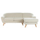 Sofá Chaise Longue DKD Home Decor Crema Madera de caucho 226 x 144 x 84 cm
