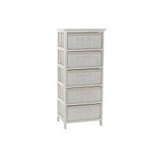 Cajonera DKD Home Decor Blanco Bambú Madera de Paulonia 42 x 32 x 98 cm
