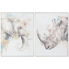 Cuadro DKD Home Decor Moderno Animales 60 x 3,5 x 80 cm (2 Unidades)