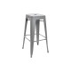 Taburete DKD Home Decor 43 x 43 x 76 cm Gris Metal