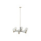 Ceiling Light DKD Home Decor 83 x 83 x 128 cm Crystal Black Golden Metal 9 W