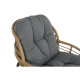 Conjunto de Mesa con 2 Sillones DKD Home Decor Gris Metal Cristal ratán sintético 55 x 55 x 47 cm