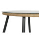 Conjunto de Mesa con 2 Sillones DKD Home Decor Gris Metal Cristal ratán sintético 55 x 55 x 47 cm