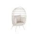 Sillón de jardín DKD Home Decor Blanco Metal ratán sintético 99 x 71 x 147 cm